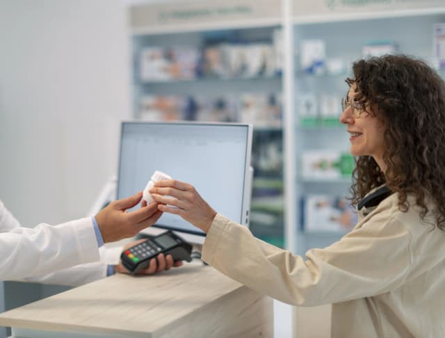 shelves stocked with wellness products