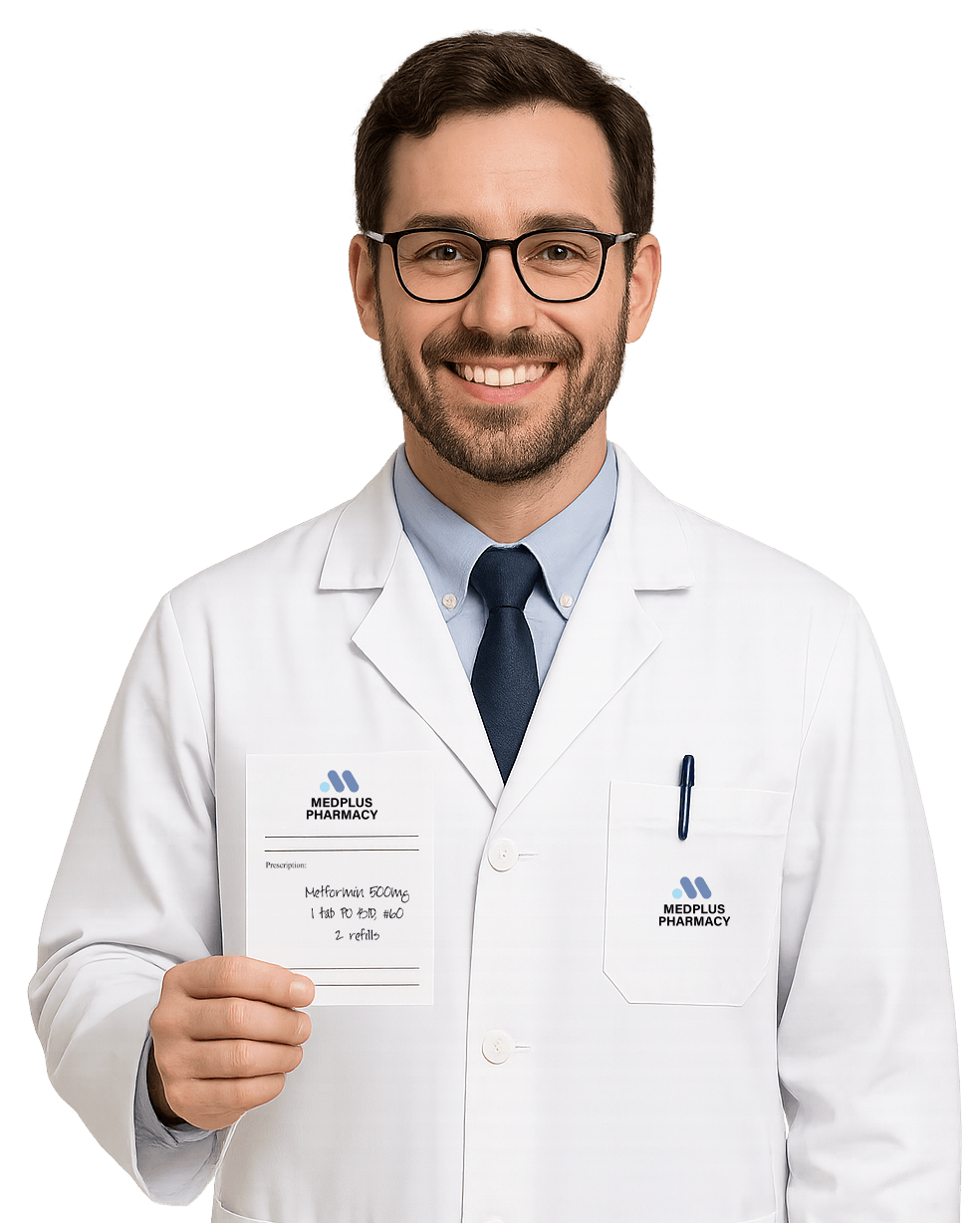 Smiling Pharmacist at Medplus Pharmacy in Torrance